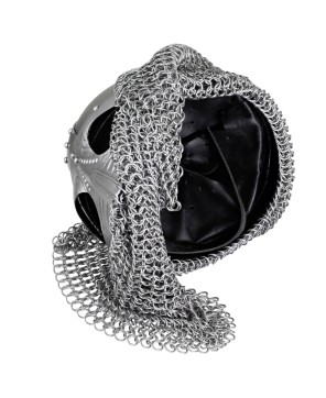 Slash Guard Viking Vendel Helmet – 16G Steel w/ Chainmail