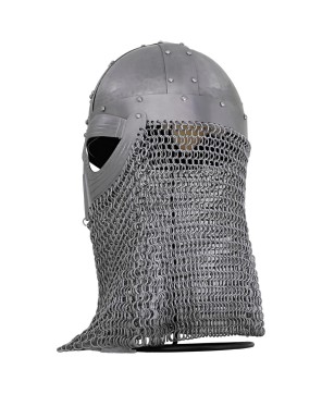 Slash Guard Viking Vendel Helmet – 16G Steel w/ Chainmail