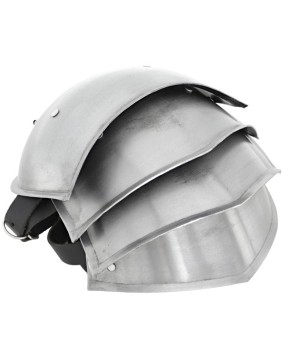 Medieval Simple Pauldrons – 16G Steel Shoulder Armor for Reenactments