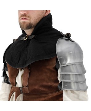 Medieval Simple Pauldrons – 16G Steel Shoulder Armor for Reenactments