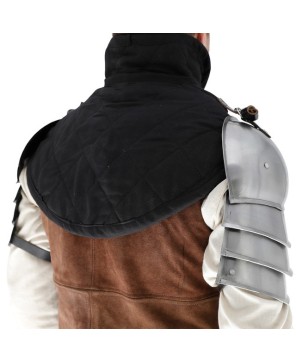 Medieval Simple Pauldrons – 16G Steel Shoulder Armor for Reenactments