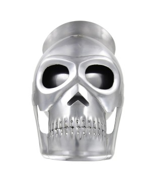 Fantasy Knight Skull Helmet – 18G Steel Battle Armor & Leather Liner