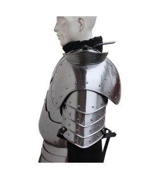 Medieval Warrior Riveted Pauldrons – 18G Steel Shoulder Armor