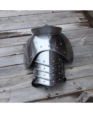 Medieval Warrior Riveted Pauldrons – 18G Steel Shoulder Armor