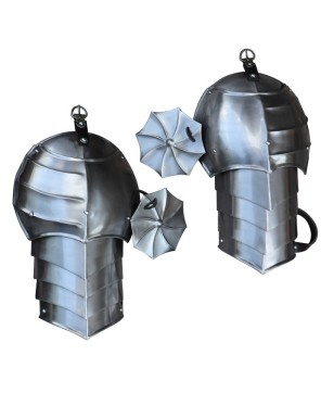 Thirst for War Medieval Pauldron & Rondel Set – Battle-Ready Armor