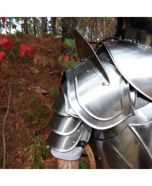 Royal Adversary 18G Pauldron Set – Steel Shoulder Armor