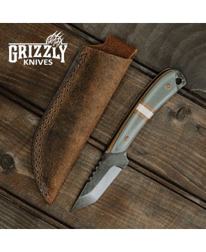 TANTO SPUR Vintage Green – Handmade Tactical Knife