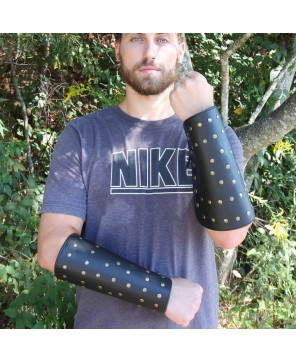 Gladiator Leather Bracers – Premium Roman Warrior Arm Guards