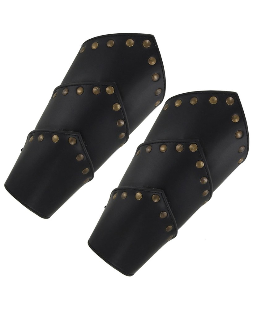 Handmade Leather Gladiator Bracers – Battle-Ready Arena Armor