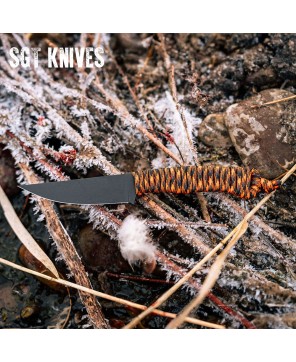 Speedgoat 2.0 Orange & Black | Full Tang Paracord Knife