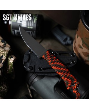 Speedgoat 2.0 Orange & Black | Full Tang Paracord Knife