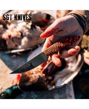 Speedgoat 2.0 Orange & Black | Full Tang Paracord Knife