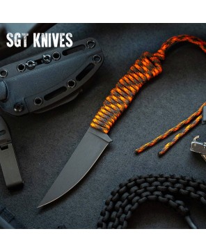 Speedgoat 2.0 Orange & Black | Full Tang Paracord Knife