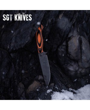 Super Cub Drop Point Hunter – Orange & Black | Ultimate Hunting Knife