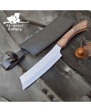 Custom Handmade 1095 Carbon Steel Machete with Walnut Handle