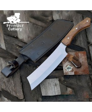 Custom Handmade 1095 Carbon Steel Machete with Walnut Handle