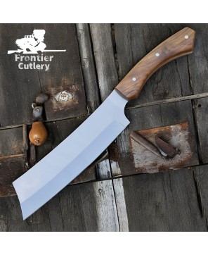 Custom Handmade 1095 Carbon Steel Machete with Walnut Handle