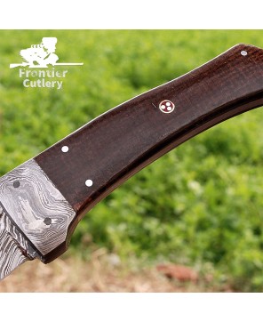 Handmade Damascus Steel Machete – Hunting & Survival Short Sword