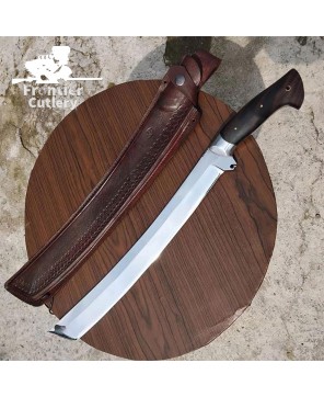 Handmade Ethnic Long Machete – Stainless Steel Blade & Rosewood Handle