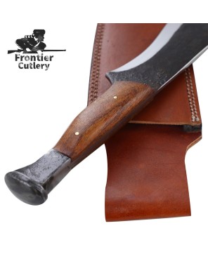 Hand-Forged Railroad Spike Knife – High Carbon Clip Point Machete