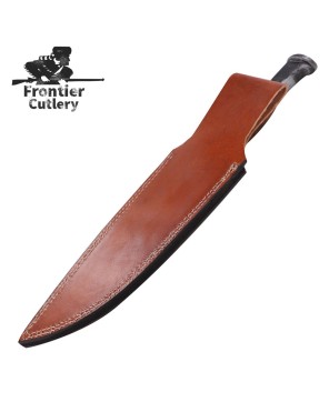 Hand-Forged Railroad Spike Knife – High Carbon Clip Point Machete