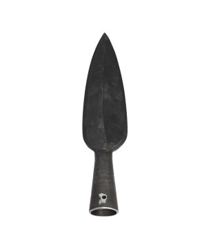 Genius Outline Leaf Spearhead – Hand-Forged High Carbon Steel Replica