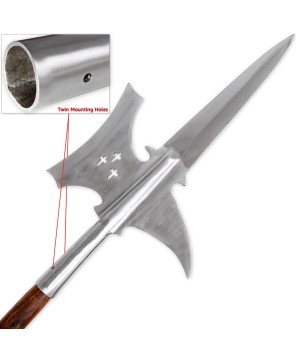 Coup De Grâce Medieval Halberd – Hand-Forged Templar Spearhead Replica